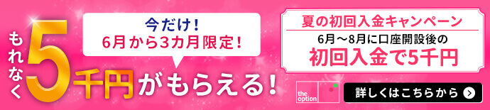 theoption(ザオプション)のキャンペーンを見逃すな!