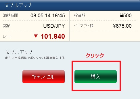 スマートオプションのダブルアップ