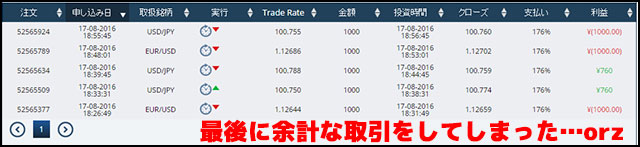 オプションビット結果