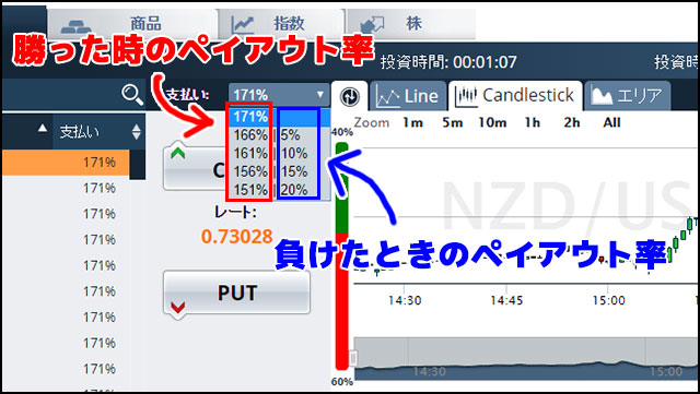 オプションビットダイナミックペイアウト
