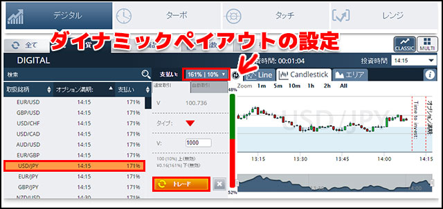 オプションビットダイナミックペイアウト