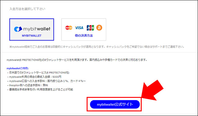 ザオプション_入金