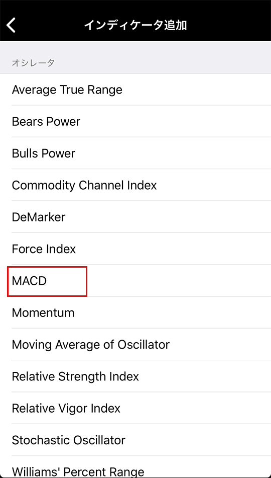 MACDの設定方法1